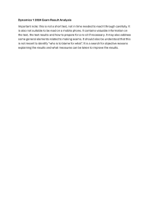 Dynamics 1 2024 Exam Result Analysis