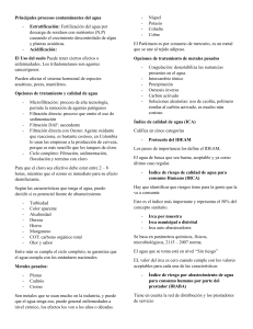 Procesos contaminantes del agua y tratamiento