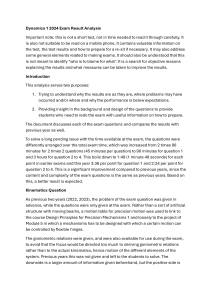 Dynamics 1 2024 Exam Result Analysis