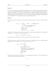 KCl Cohesive Energy Calculation Physics