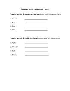 French English Numbers Colors Quiz