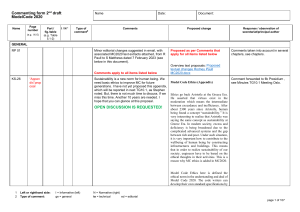 ModelCode 2020 Draft Commenting Form: Sustainability & Ethics