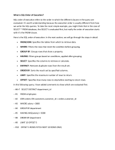 SQL Order of Execution Guide