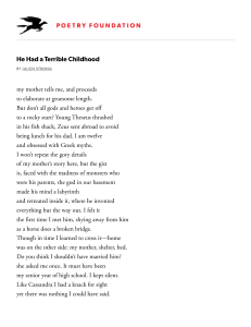 He Had a Terrible Childhood by Julien Strong