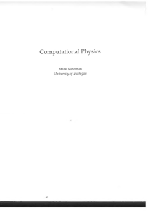 Computational Physics with Python