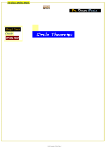 Circle Theorems - Faridians Online Math