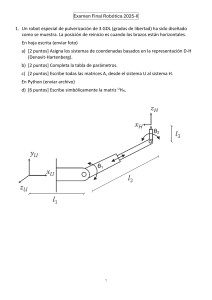 Examen Final de Rob&oacute;tica 2025-II