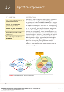 Guide to Operations Improvement in Management