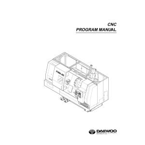 CNC Program Manual for DAEWOO PUMA 450 Lathe