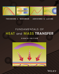 Fundamentals of Heat and Mass Transfer - Bergman Lavine 8th Ed