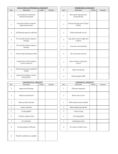 Construction QC Checklists: Excavation, Formwork, Concreting, Masonry