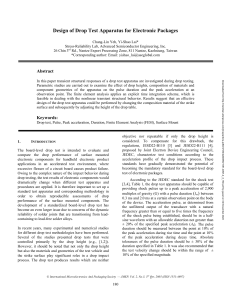 Design of Drop Test Apparatus for Electronic Packages