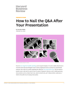 How to Nail the Q&A After Your Presentation