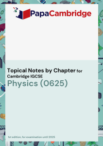 Topical Notes by Chapter
