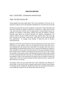 City Life vs Country Life Essay: Comparison and Contrast
