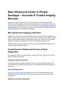 Best Ultrasound Center in Pimple Saudagar &ndash; Accurate & Trusted Imaging Services