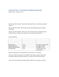 Evaluaci&oacute;n Visual - Porcentaje Graso (M&eacute;todo Comparado)