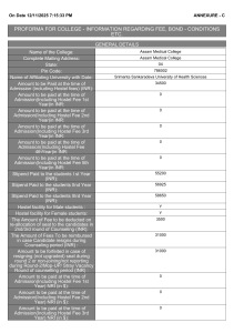 Assam Medical College Fee & Bond Proforma