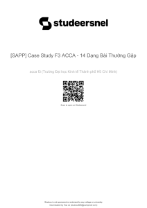 ACCA F3 Case Study: 14 Common Question Types