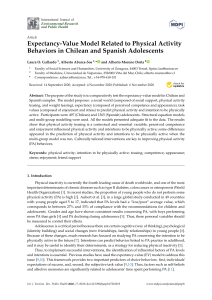 Expectancy-Value Model for Physical Activity in Chilean & Spanish Adolescents