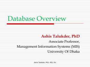 Database Overview Presentation