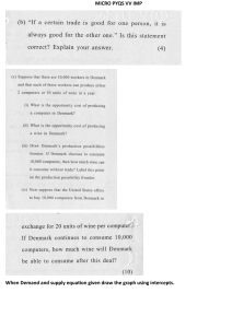 Microeconomics PYQs: Trade & Opportunity Cost