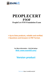 P3OF Certification Exam PDF &ndash; Real Questions