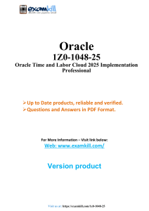 1Z0-1048-25 Certification Exam PDF &ndash; Real Questions