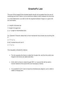 Grashof's Law: 4-Bar Mechanism Criteria