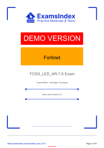 Fortinet NSE 6 &ndash; LAN Edge 7.6 Architect (FCSS_LED_AR-7.6) Certification Exam Guide
