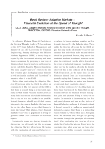 Book Review: Adaptive Markets &ndash; Financial Evolution at the Speed of Thought