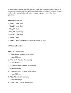 Testosterone-Boosting Weight Training Routine