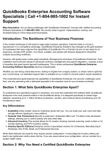 QuickBooks Enterprise Accounting Software Specialists | Call +1-804-985-1002 for Instant Support