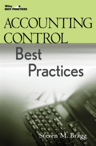 Accounting Control Best Practices Textbook