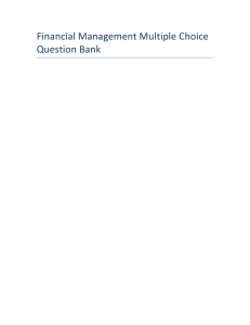 Financial Management Multiple Choice Question Bank