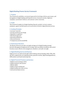 Digital Banking Finance Service Framework