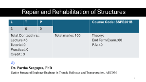 Repair and Rehabilitation of Structures Course