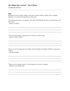 The Things They Carried Study Guide: Anticipating Themes