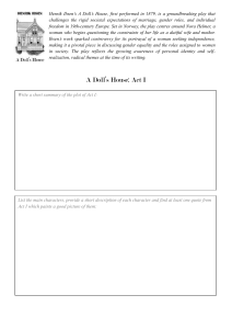 A Doll's House Act I Study Guide