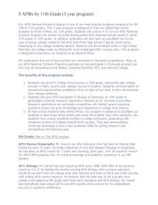 8 AP&reg;s by 11th Grade Program: High School Curriculum Guide