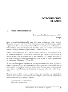 Psicolog&iacute;a del amor: Introducci&oacute;n y transcendencia