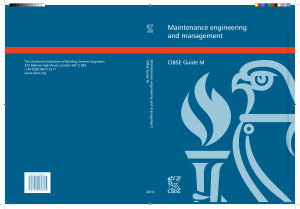 CIBSE Guide M: Maintenance Engineering and Management