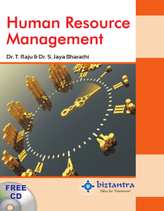 Human Resource Management Textbook by Dr. T. Raju & Dr. S. Jaya Bharathi