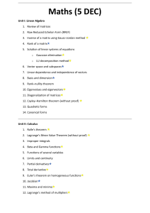 Maths Syllabus: Linear Algebra, Calculus, Complex Variables