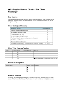 S3 English Reward Chart: The Class Challenge