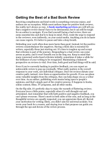 Getting the Best of a Bad Book Review