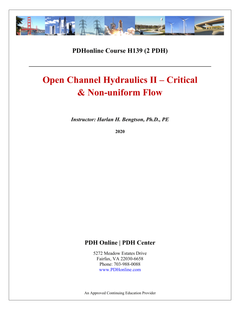 Open Channel Hydraulics II: Critical & Non-uniform Flow Course