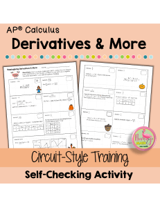 AP Calculus Derivatives Circuit Worksheet