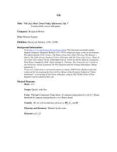 "The Jazz Man" Teaching Guide by Britten
