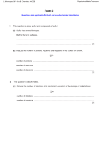 IGCSE Chemistry Isotopes QP